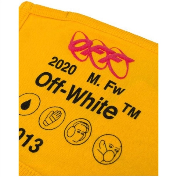 NWT Virgil Abloh Off White YELLOW INDUSTRIAL MASK - Picture 10 of 11